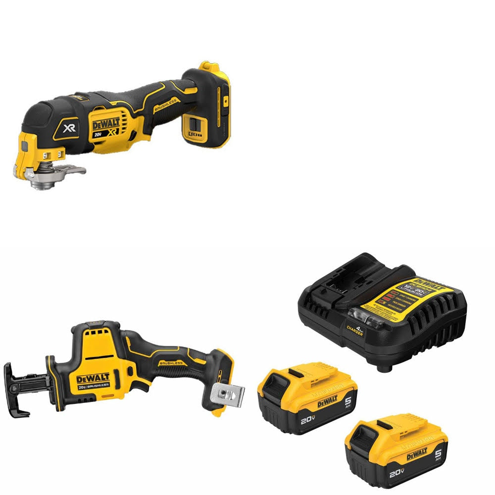 DeWalt DCS356B Multi-Tool Kit W/ DCS369B Reciprocating Saw and FREE DCB205-2C Battery Kit