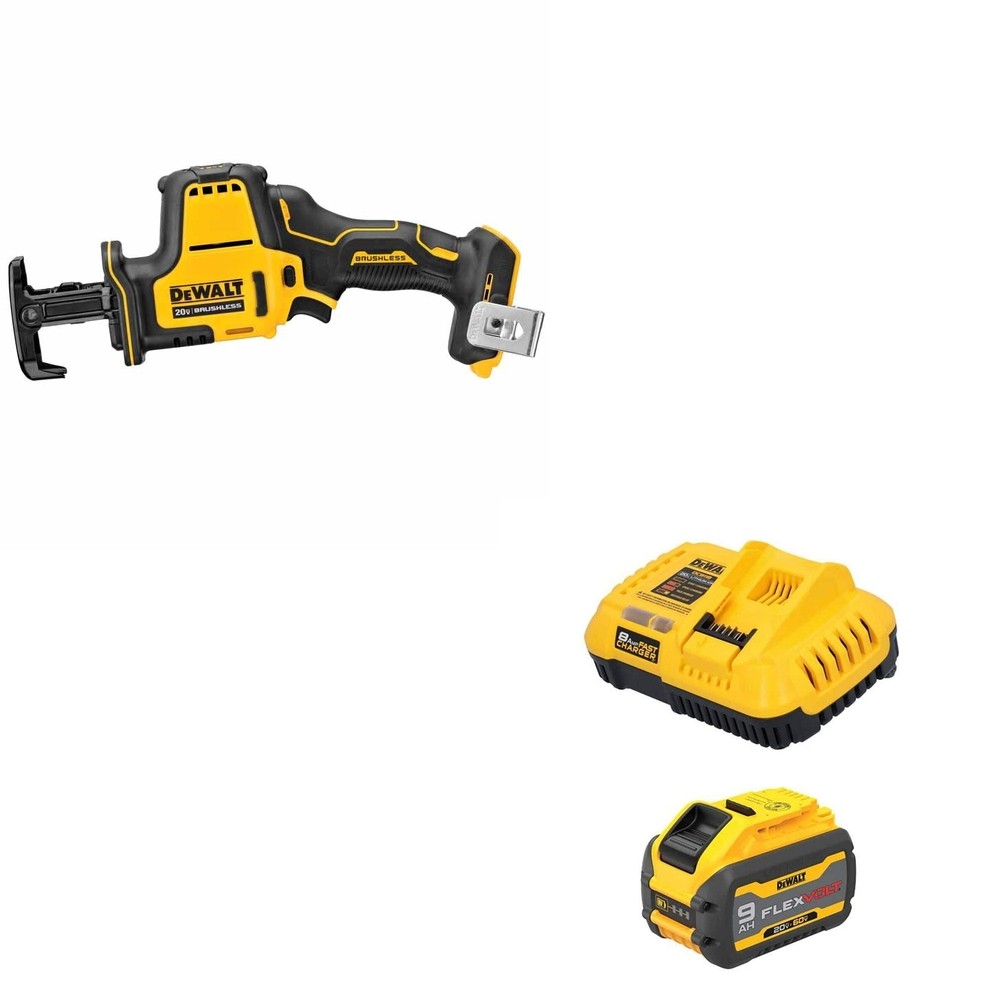 DeWalt DCB609C FLEXVOLT 20V/60V MAX 9.0Ah Battery Starter Kit W/ DCS369B One-Handed Recip Saw