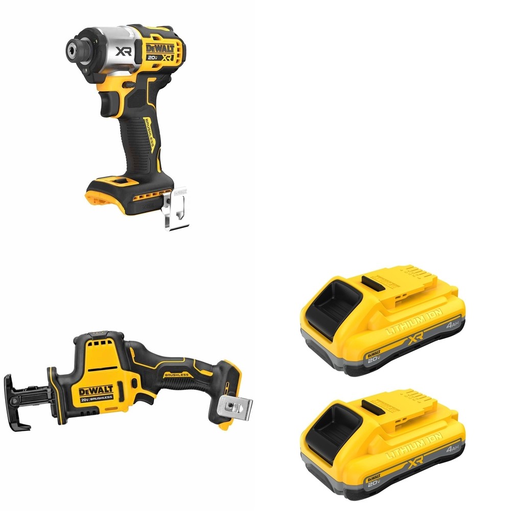 DeWalt DCB2104-2 POWERPACK 4Ah 2-Pack W/ DCS369B and DCF845B 3-Speed Impact Driver