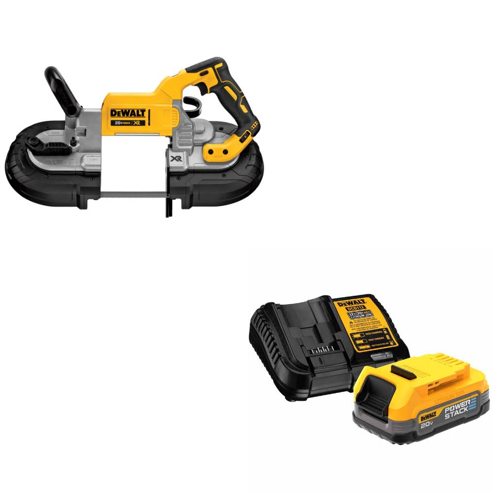 DeWalt DCS374B 20V MAX Band Saw, Bare Tool W/ DCBP034C 20V MAX Starter Kit