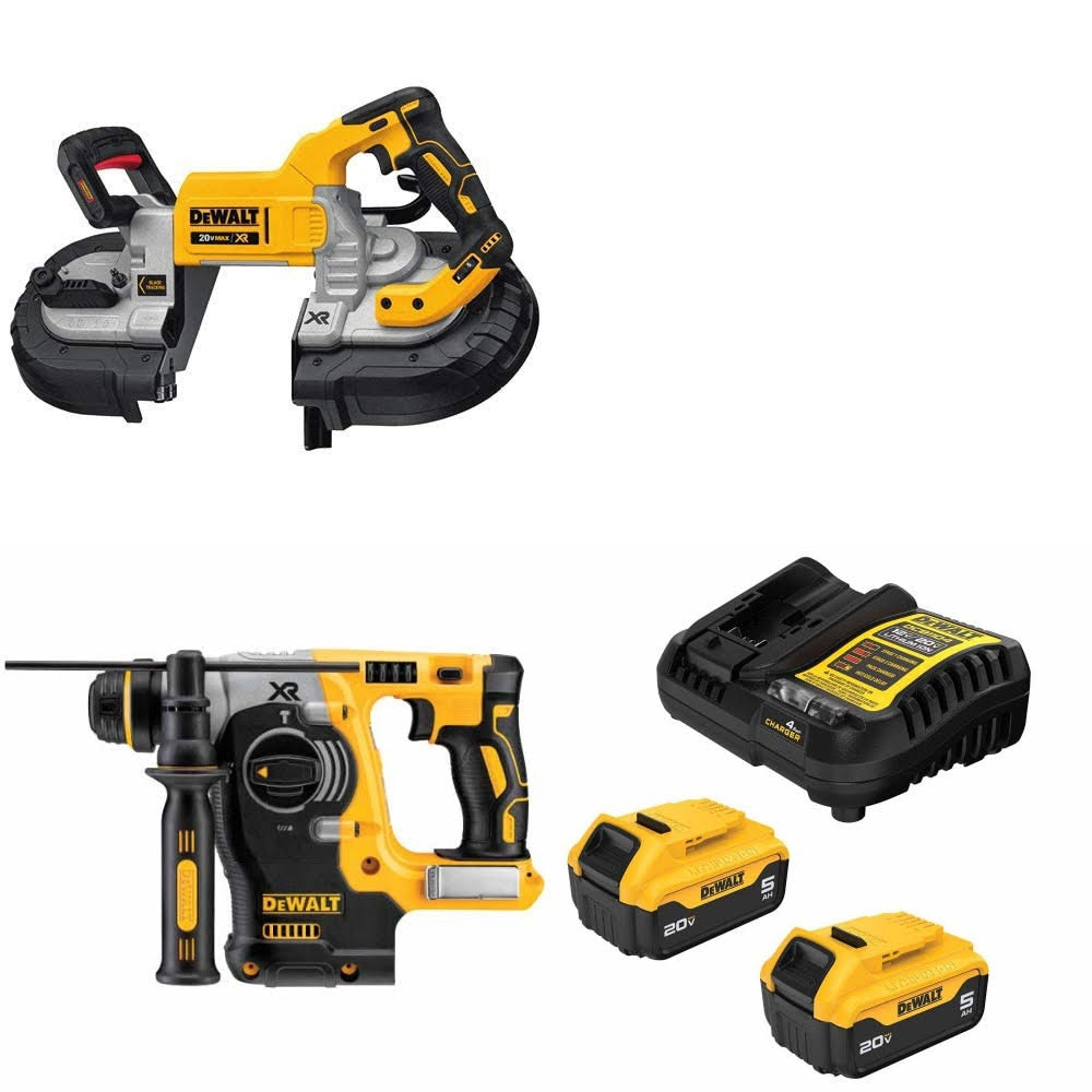DeWalt DCS376B Bandsaw Kit W/ DCH273B Rotary Hammer and FREE DCB205 Battery Kit