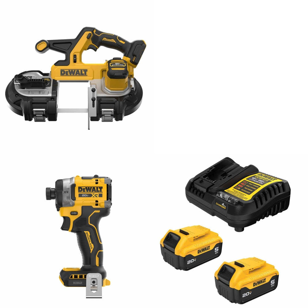 DeWalt DCS378B Bandsaw Kit W/ DCF860B Impact Driver and FREE DCB205 Battery Kit