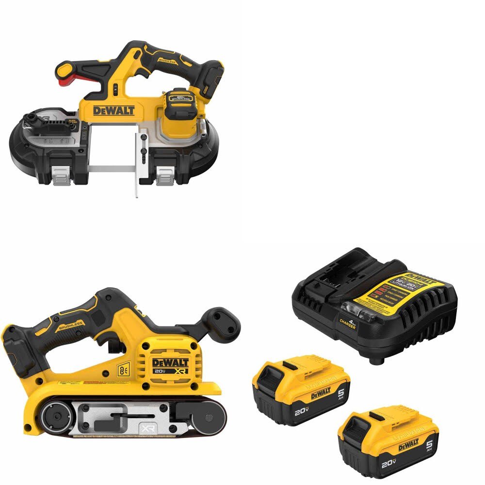 DeWalt DCS379B Band Saw Kit W/ DCW220B Belt Sander and FREE DCB205 Battery Kit