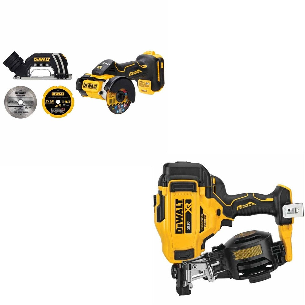 DeWalt DCN45RNB 20V MAX 15-Degree Roofing Nailer W/ DCS438B 3 in. Cut-Off Tool