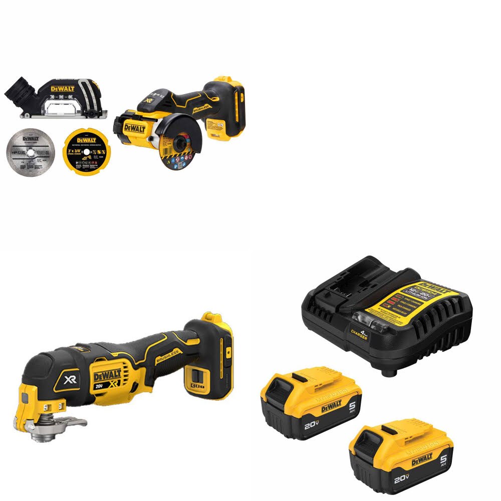 DeWalt DCS438B Cut-Off Tool Kit W/ DCS356B Multi-Tool and FREE DCB205-2C Battery Kit