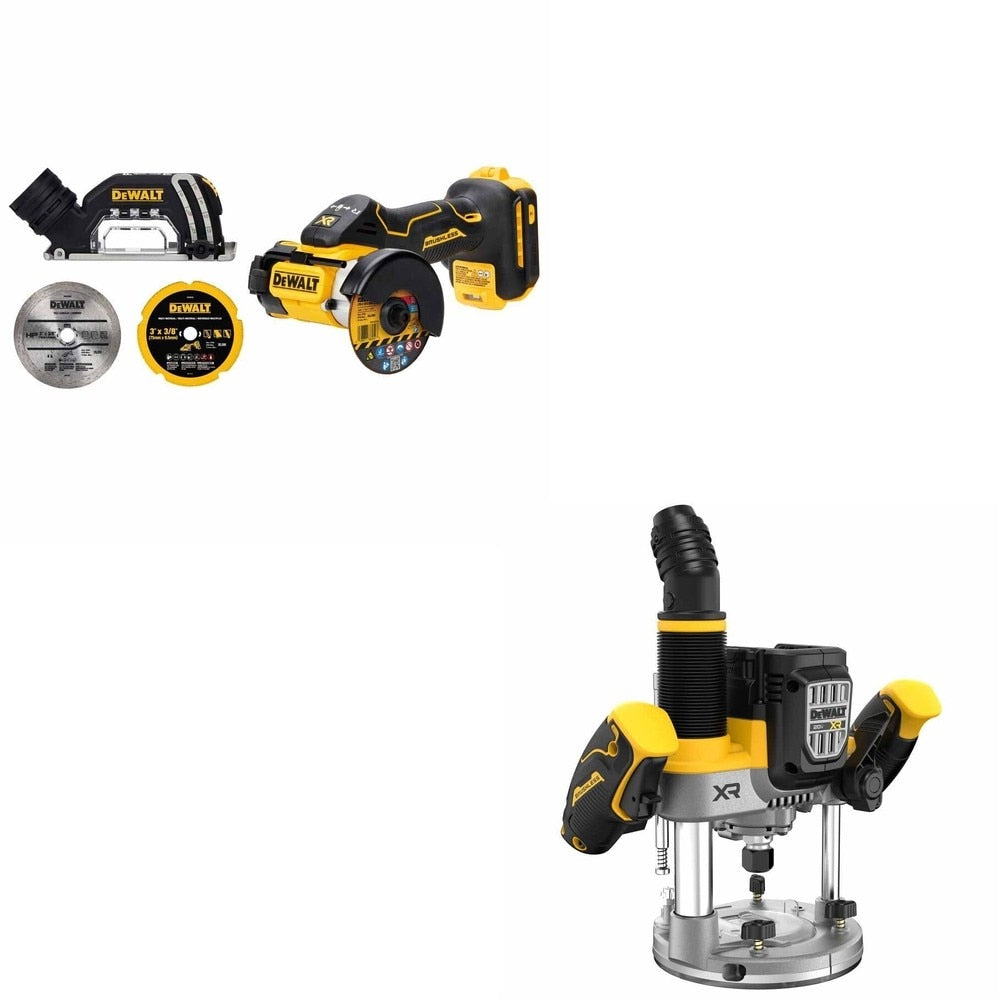 DeWalt DCW620B 20V MAX XR 2-1/4 HP Plunge Router W/ DCS438B 3 in. Cut-Off Tool