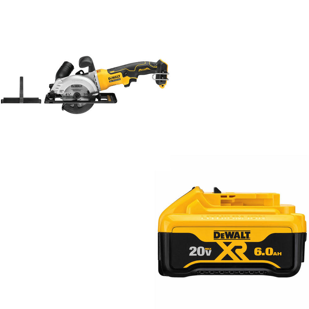 DeWalt DCS571B 20V MAX Circ Saw W/ FREE DCB206 20V MAX XR 6Ah Battery Pack