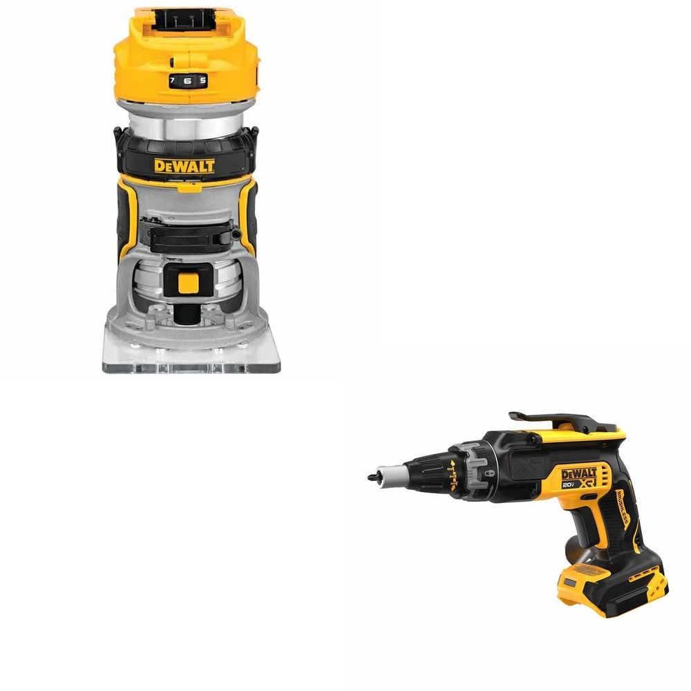 DeWalt DCF630B 20V MAX XR Drywall Screwgun W/ DCW600B Compact Router