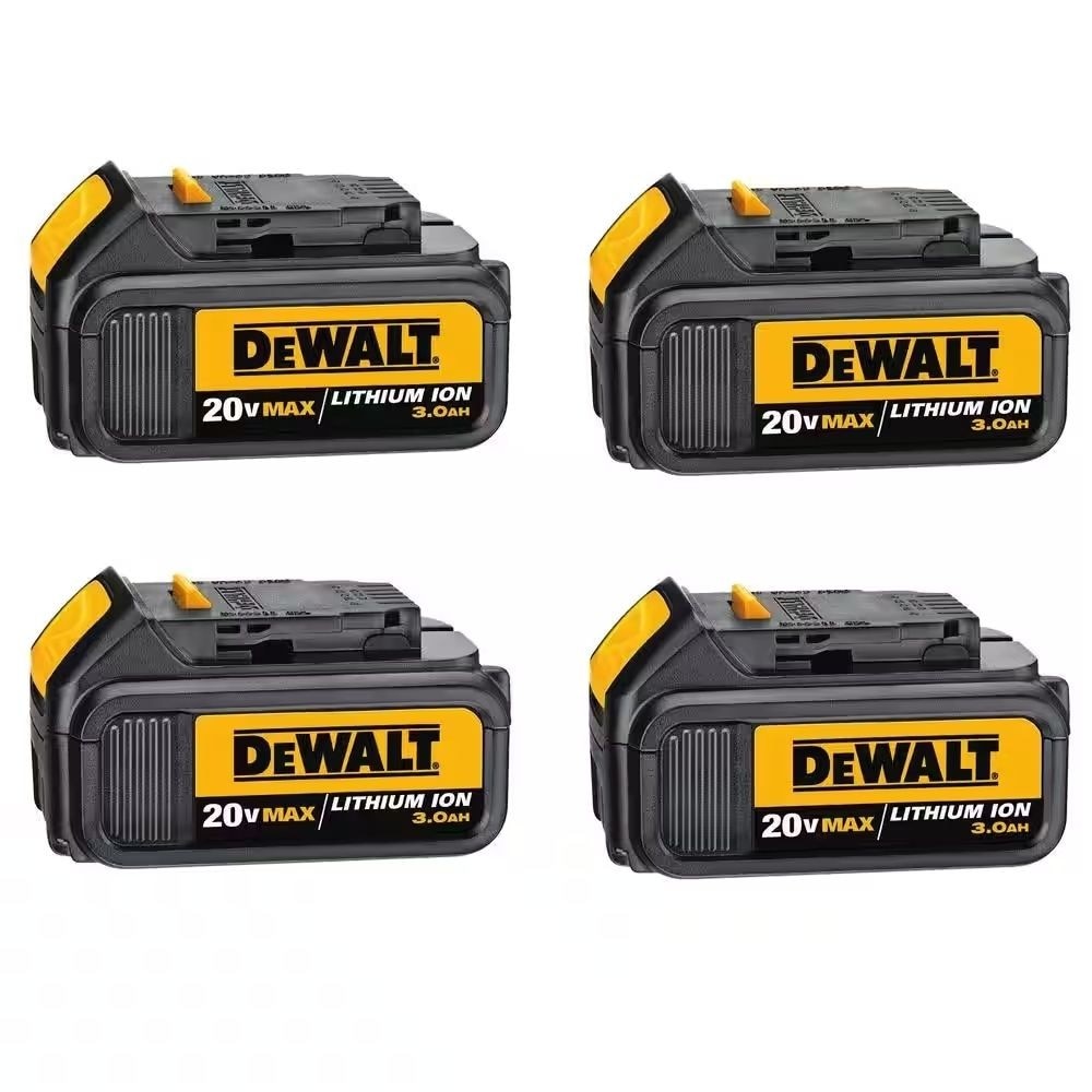 DeWalt DCB200-4 20-Volt MAX Lithium-Ion Premium Battery Pack 3.0 Ah (4-Pack)