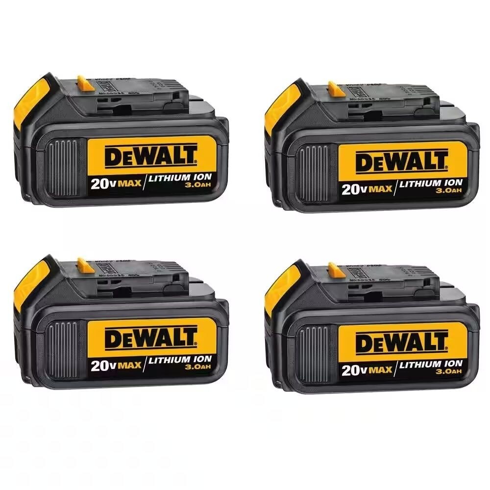 DeWalt DCB200-4 20V MAX Lithium-Ion Premium Battery Pack 3.0 Ah (4-Pac