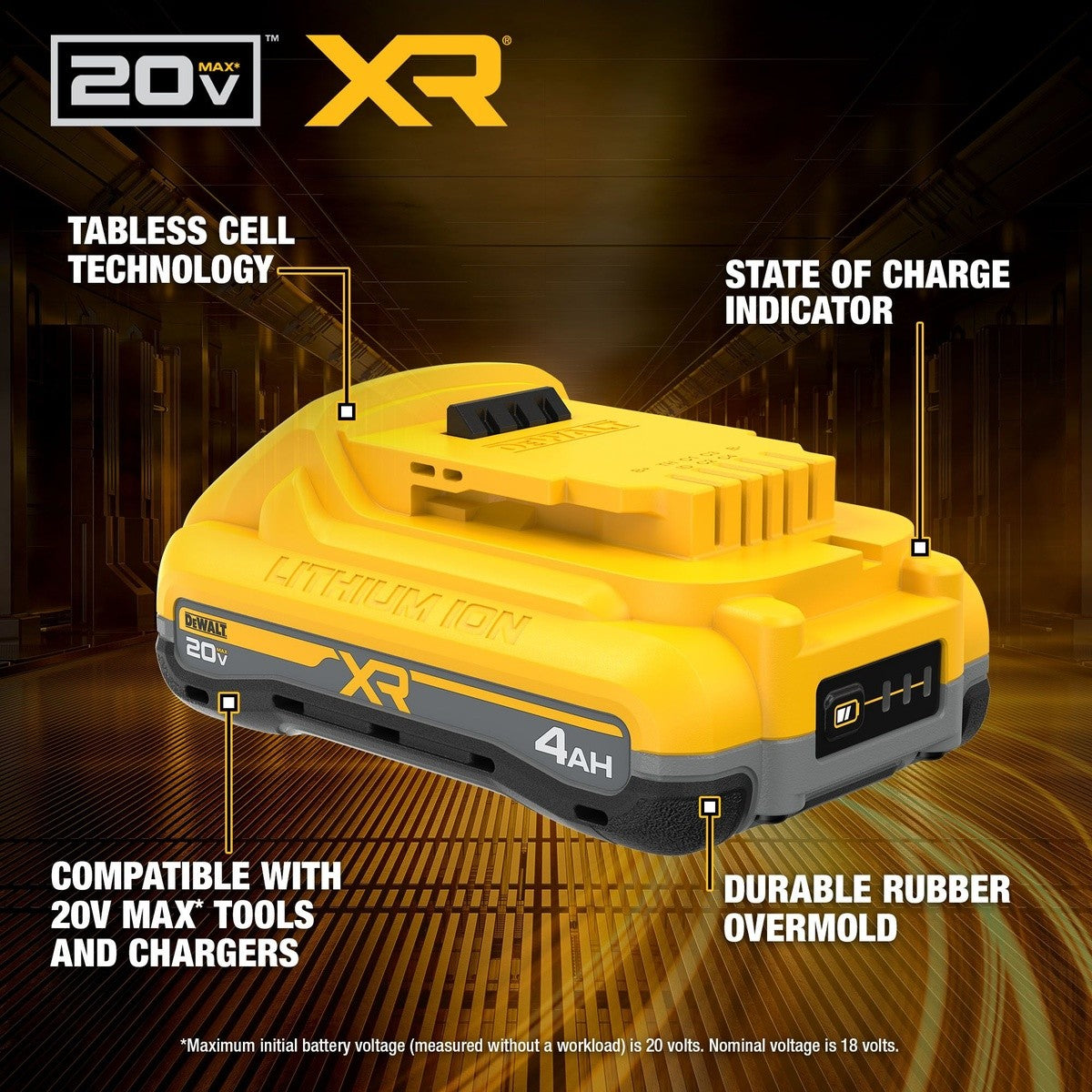 DeWalt DCB2104 20V MAX XR POWERPACK 4Ah Lithium-Ion Battery - 4