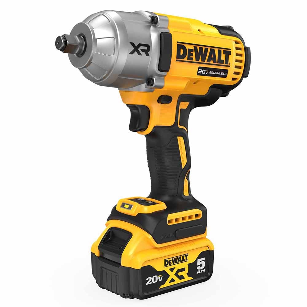 DeWalt DCF900P2 20V MAX* XR 1/2 In. High Torque Impact Wrench with Hog Ring Anvil with (2) 5.0 Ah Battery & Charger Kit