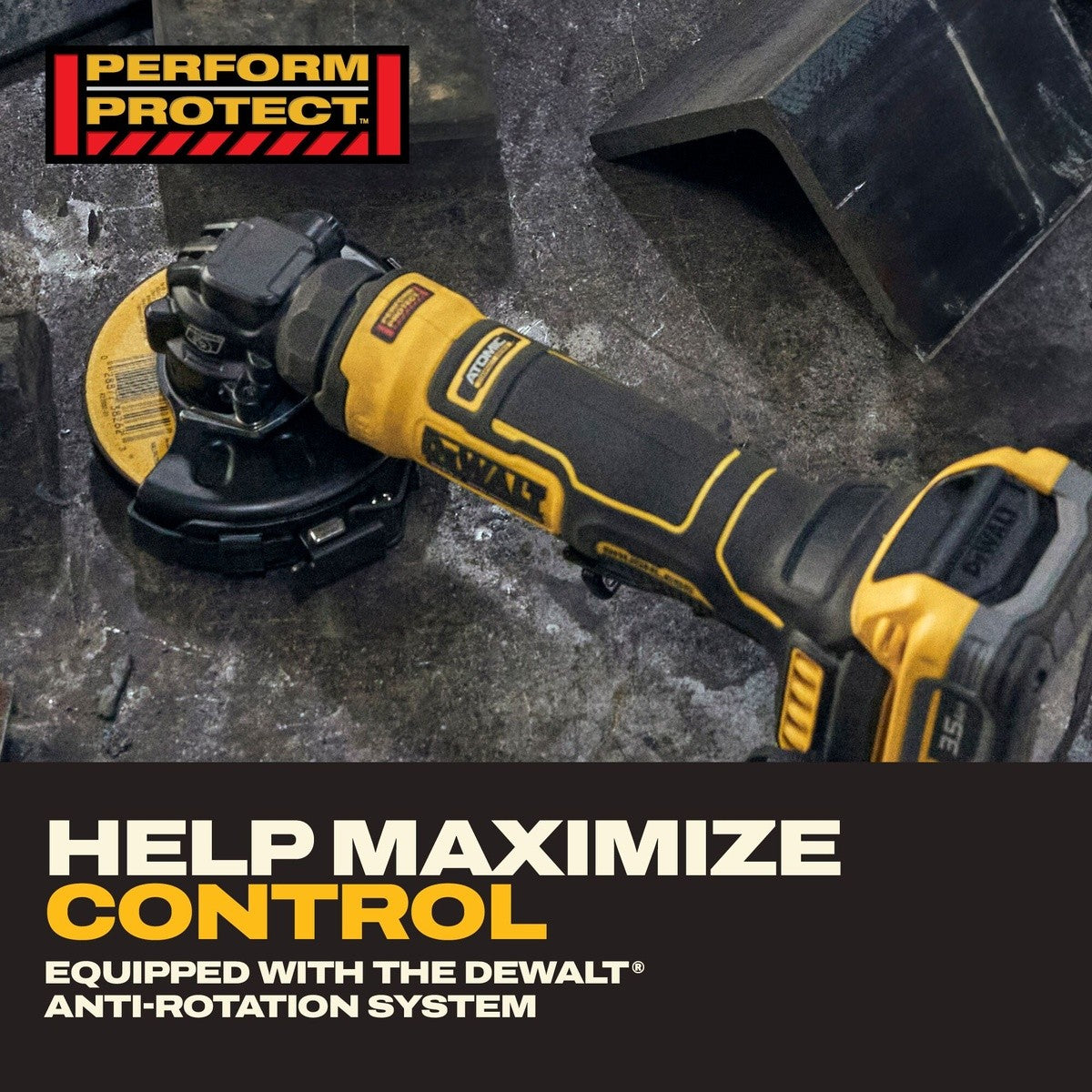 DeWalt DCG400S2 ATOMIC 20V MAX* 4 in. Angle Grinder Kit with XR POWERSTACK - 8