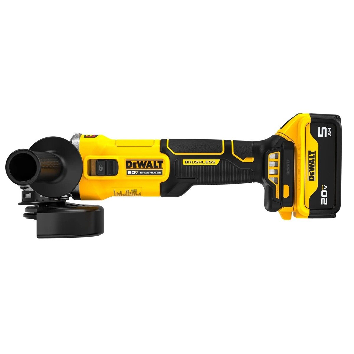 DeWalt DCG407P1 20V MAX Brushless Cordless 4 1/2 in. Slide-Switch Grinder Kit - 2