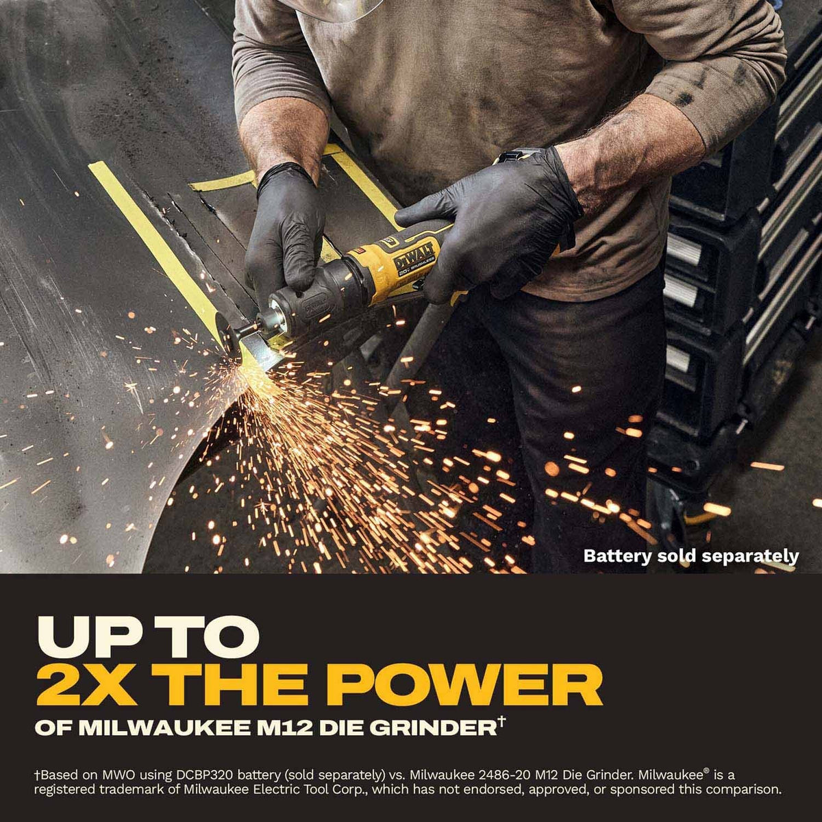 DeWalt DCG420BLR 20V MAX* ATOMIC Die Grinder with Lanyard Ready Attachment Point (Tool Only) - 9