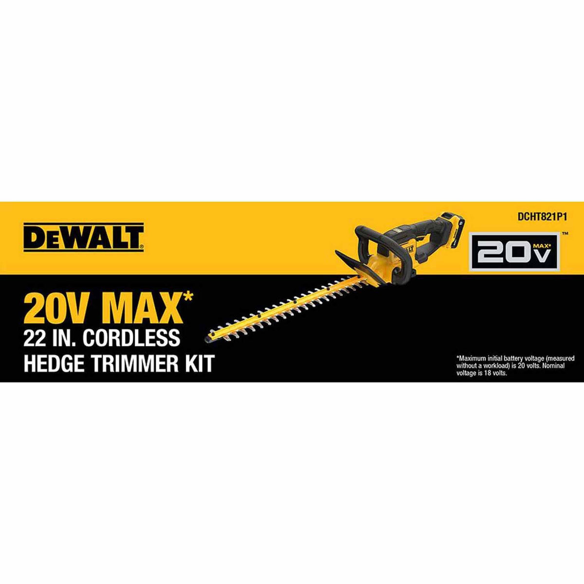 DeWalt DCHT821P1 DEWALT 20V MAX 22" Hedge Trimmer Kit - 9