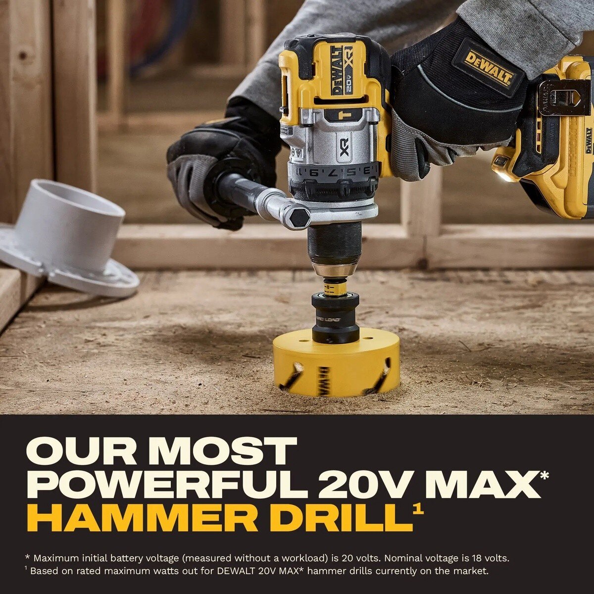 DeWalt DCK2112QQ2 20V MAX XR Brushless 1/2" 3-Speed Hammer Drill and 1/4" Impact Driver Combo Kit with 2 4Ah Batteries - 4