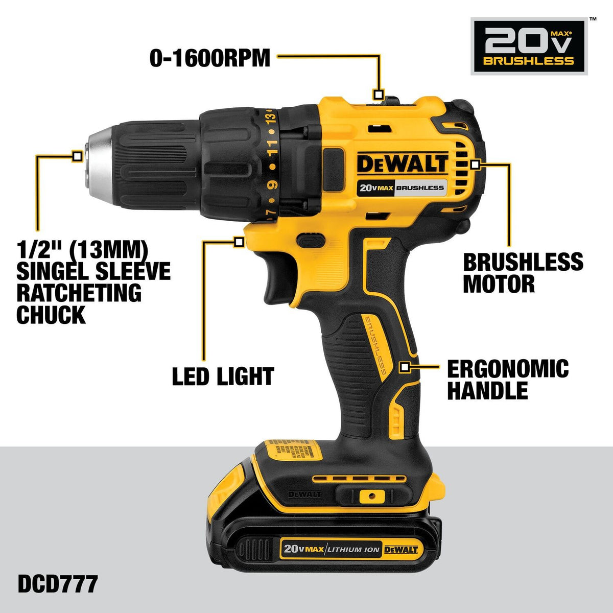 DeWalt DCK360D3 20V MAX 3-Tool Cordless Combo Kit with Batteries and Charger (3 Batteries) - 2