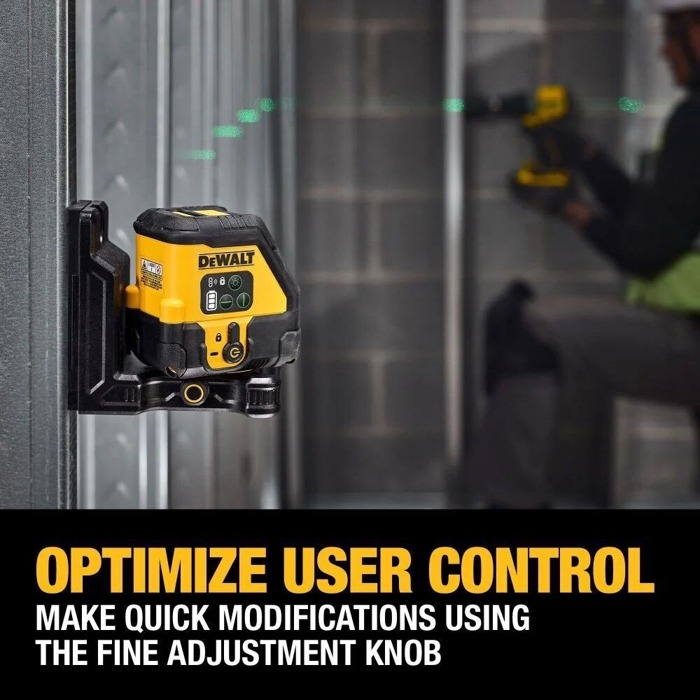 DeWalt DCLE14201RB USB Rechargeable Red Cross Line Laser Base Kit - 7
