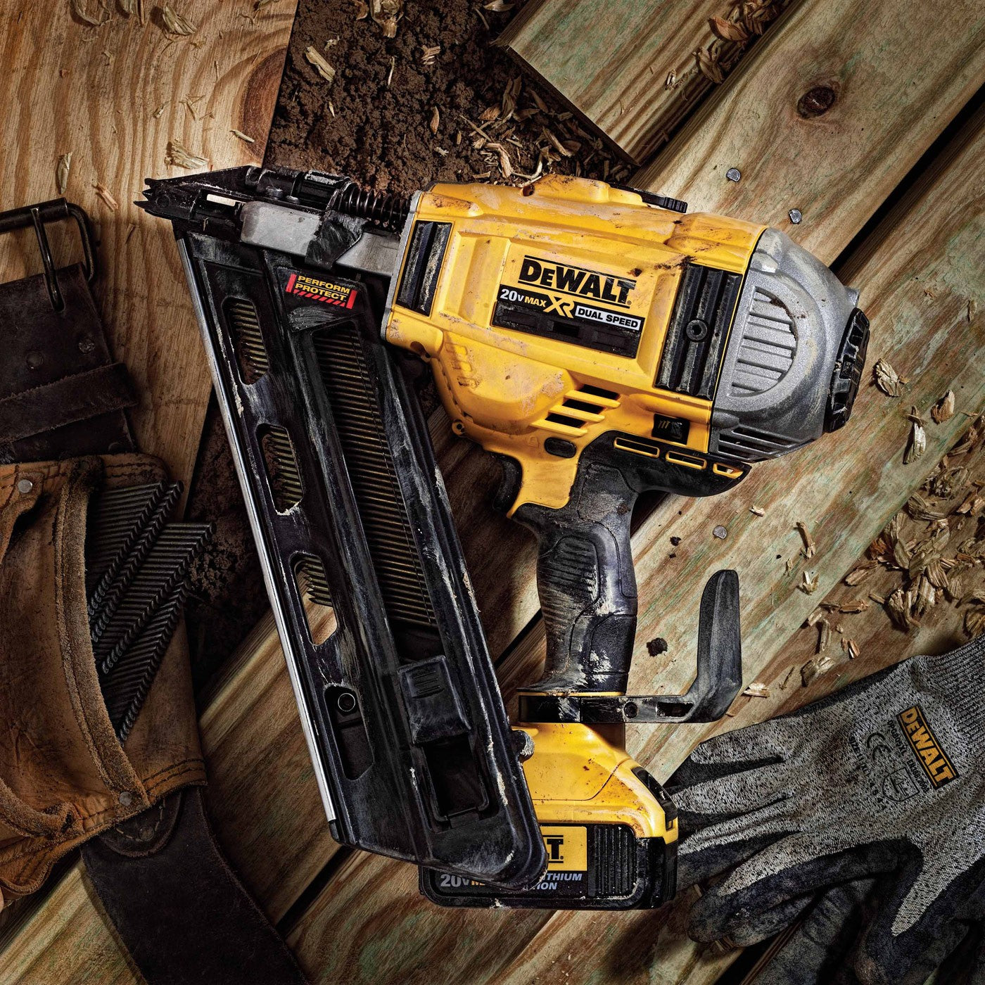 DeWalt DCN692M1 20V MAX* XR Lithium Ion Brushless Dual Speed Framing Nailer - 10