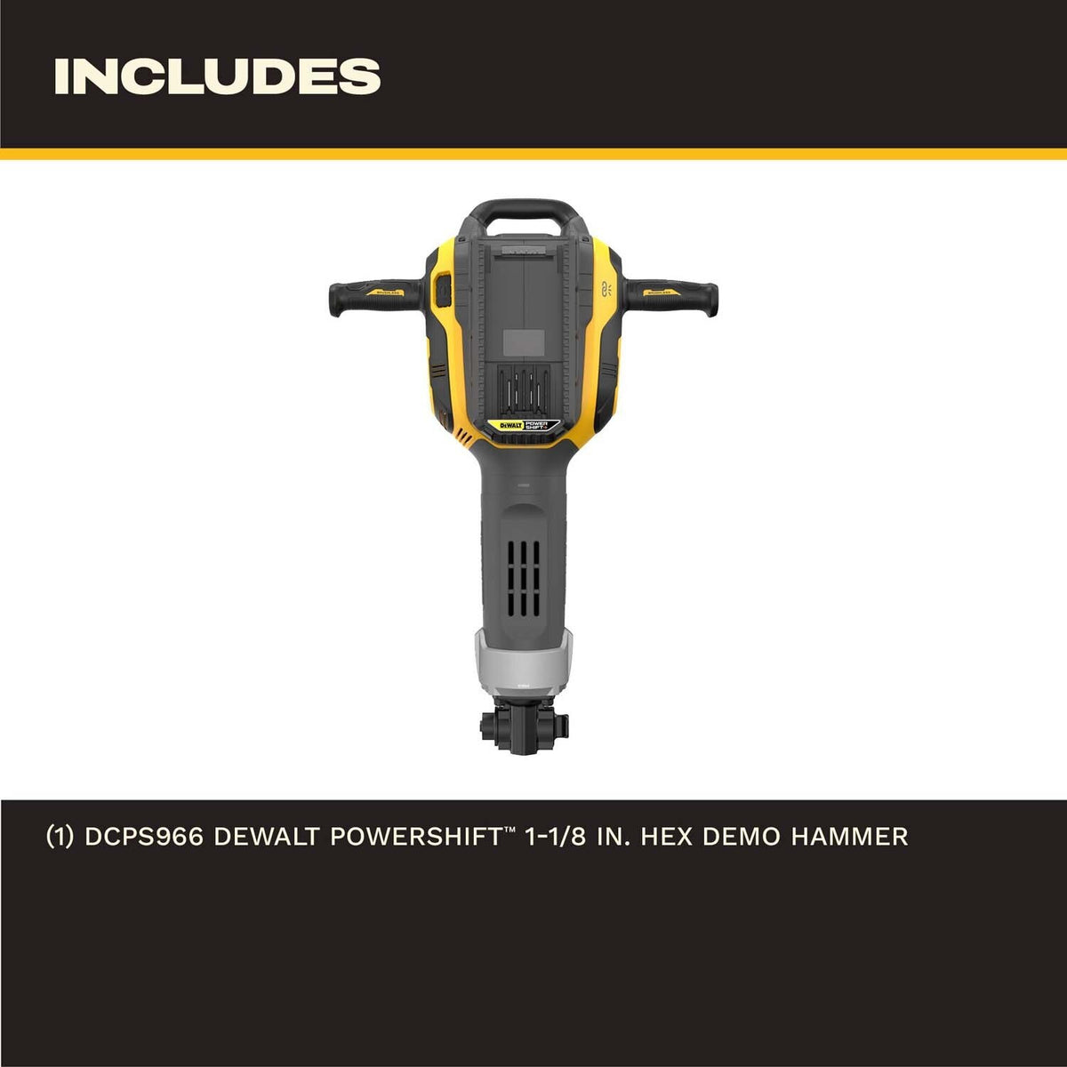 DeWalt DCPS966B POWERSHIFT 1-1/8" Hex Demolition Hammer (Tool Only) - 8