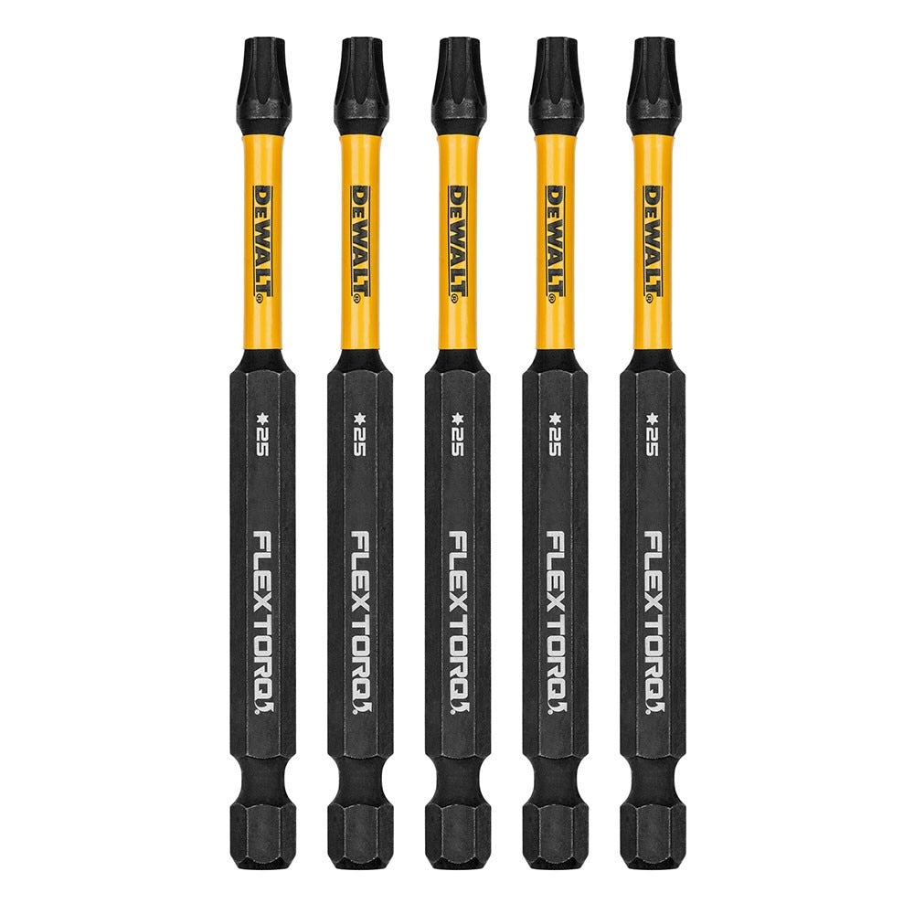 DeWalt DWAF3TX25IR5 T25 FLEXTORQ  1/4 x 3-1/2in Impact Driver Bits, 5-Pack