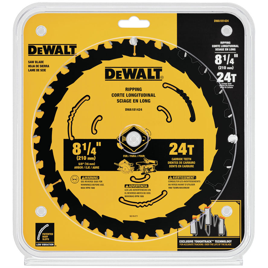 Dewalt DWA181424 8 1/4" 24T Circular Saw Blade - 2
