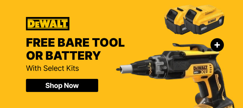 DeWalt - Free Bare Tool of Battery with Select Kits