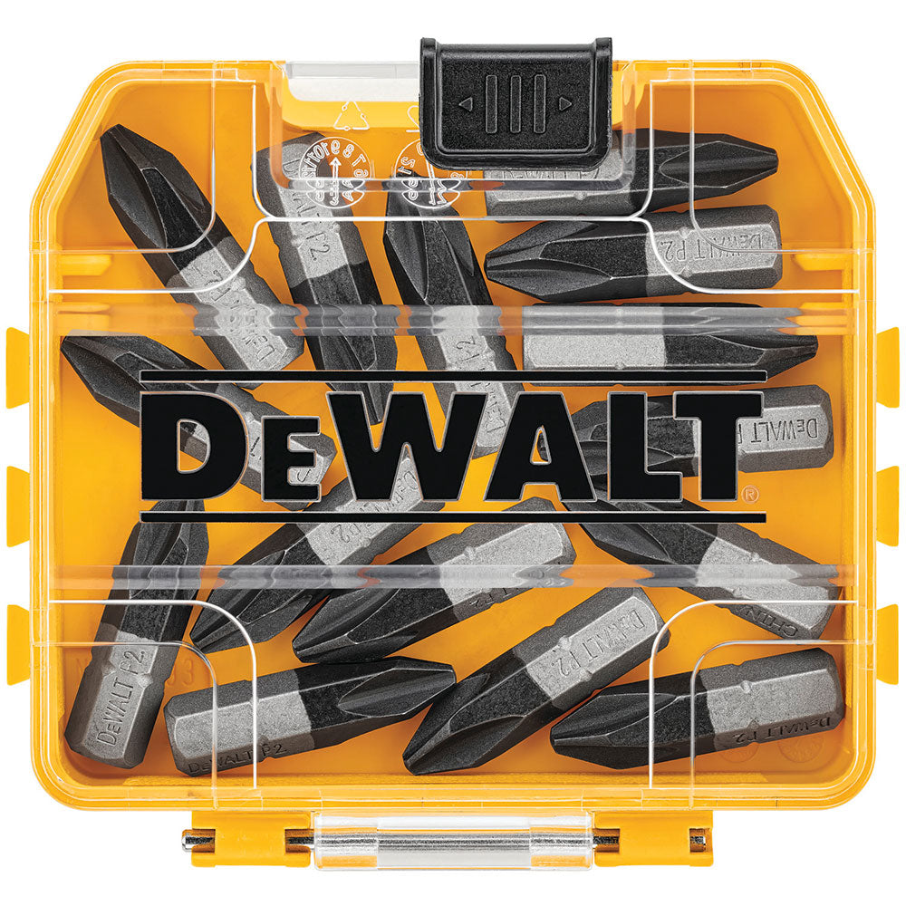 DeWalt DWA1PH215L Tough Grip 15-Pc 1" #2 Phillips Steel Hex Shank Bit Tips