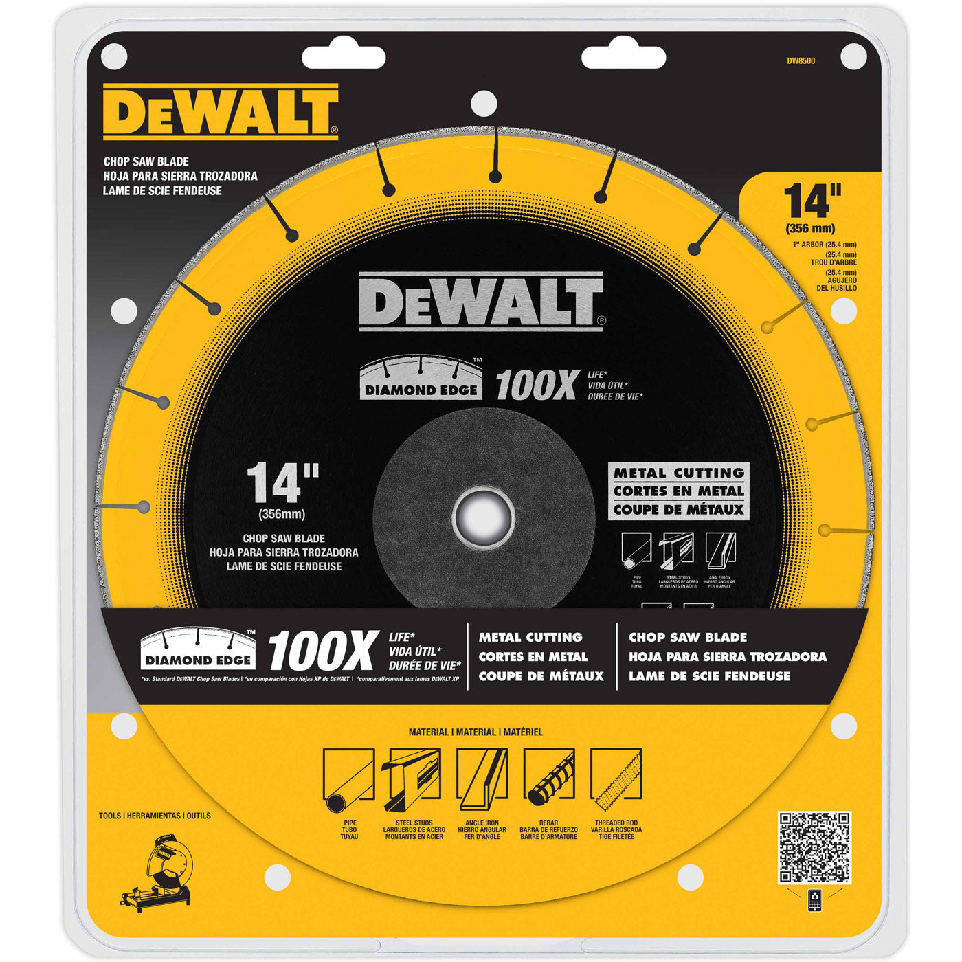 DeWalt DW8500 14'' x 1'' Diamond Edge Chop Saw Blade