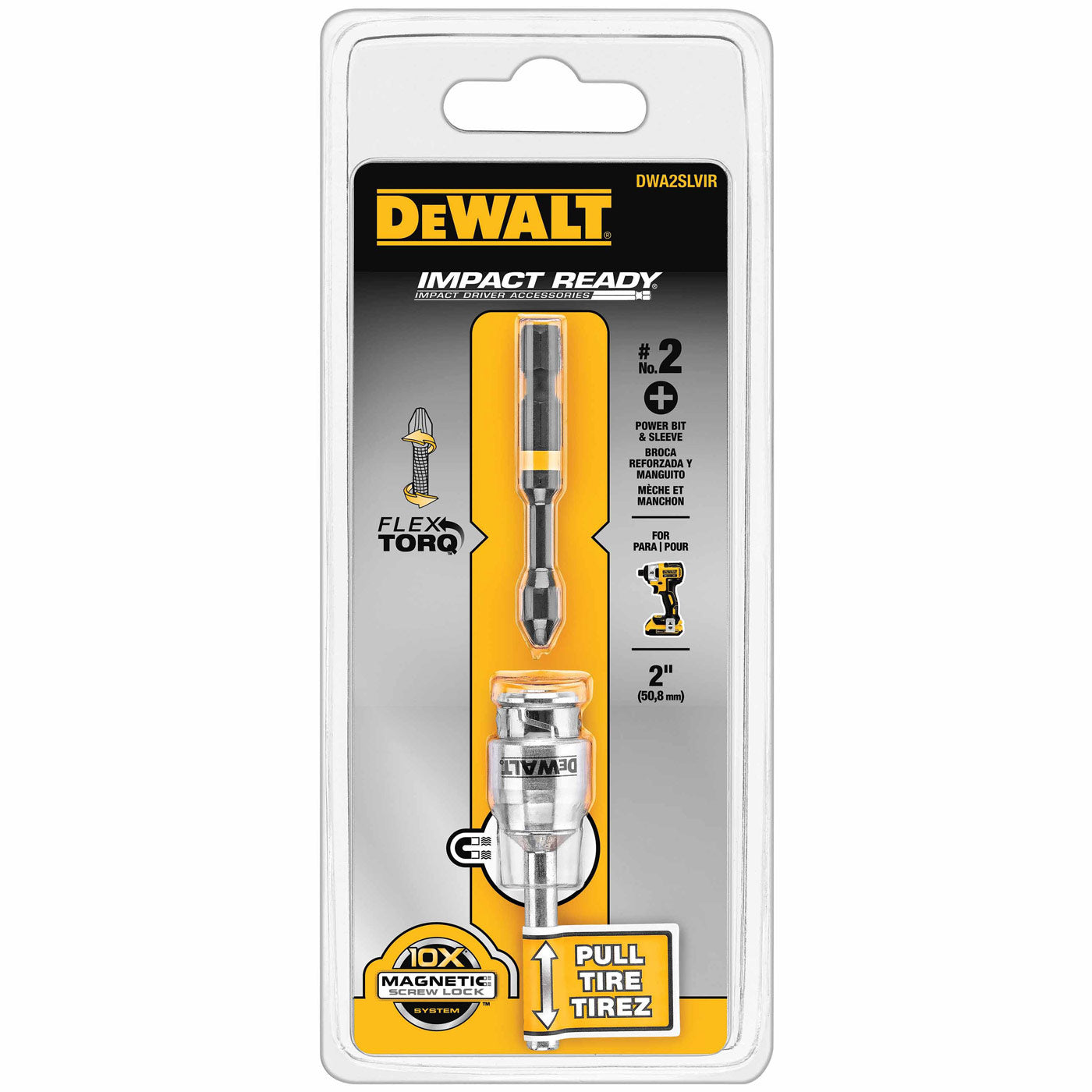 DeWalt DWA2SLVIR Screwlock Sleeve -2-1/4" IMPACT READY FlexTorq Bit