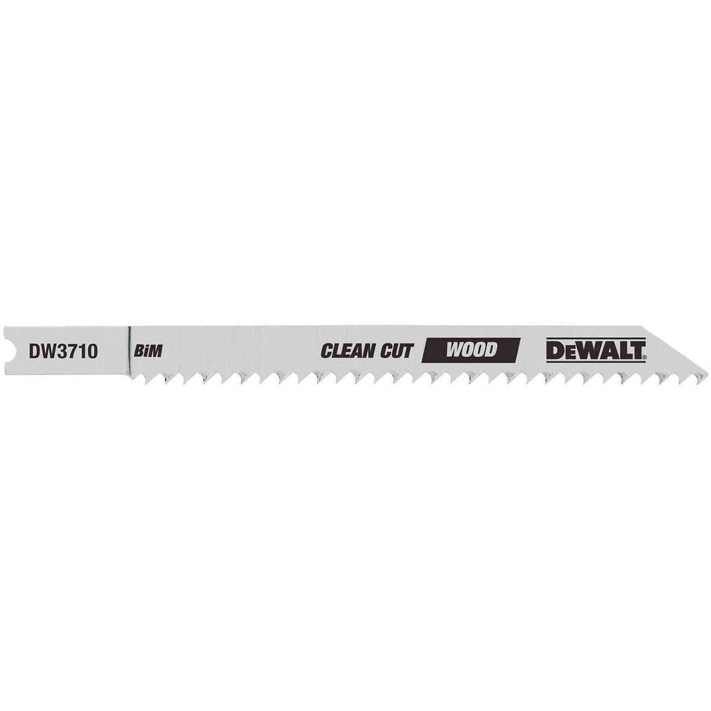 DeWalt DW3710-5 4" 10 TPI U-Shank Fine Smooth Wood Cutting Cobalt Steel Jig Saw Blade - 5 Pack