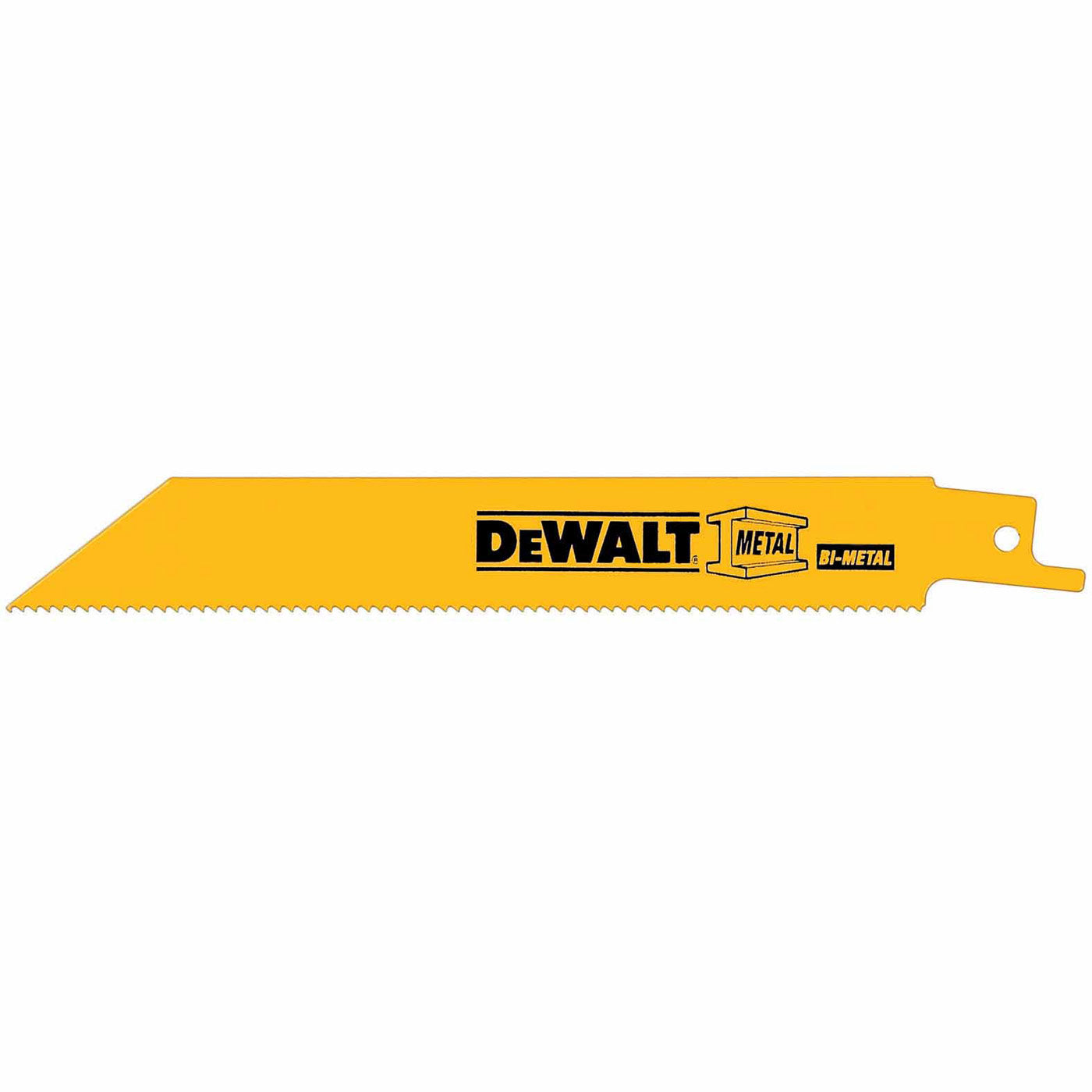 DeWalt DW4808B25 6" 14 TPI Straight Back Bi-Metal Reciprocating Blade