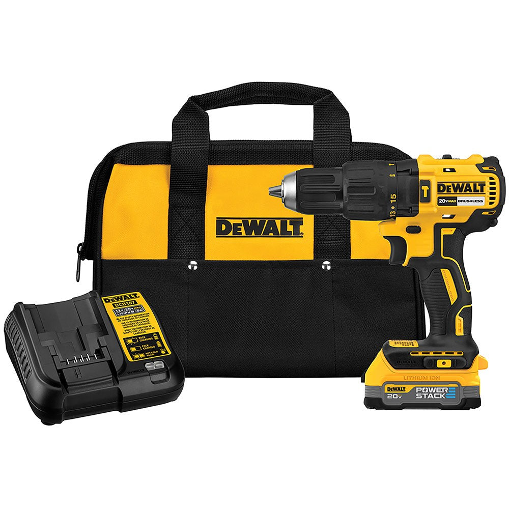 DeWalt DCD778E1 20V MAX Compact Hammer Drill with POWERSTACK Battery