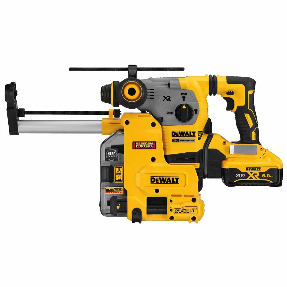 DeWalt DCH293R2DH 20V MAX XR Brushless 1-1/8" SDS Plus Rotary Hammer Kit w/ Dust Collection
