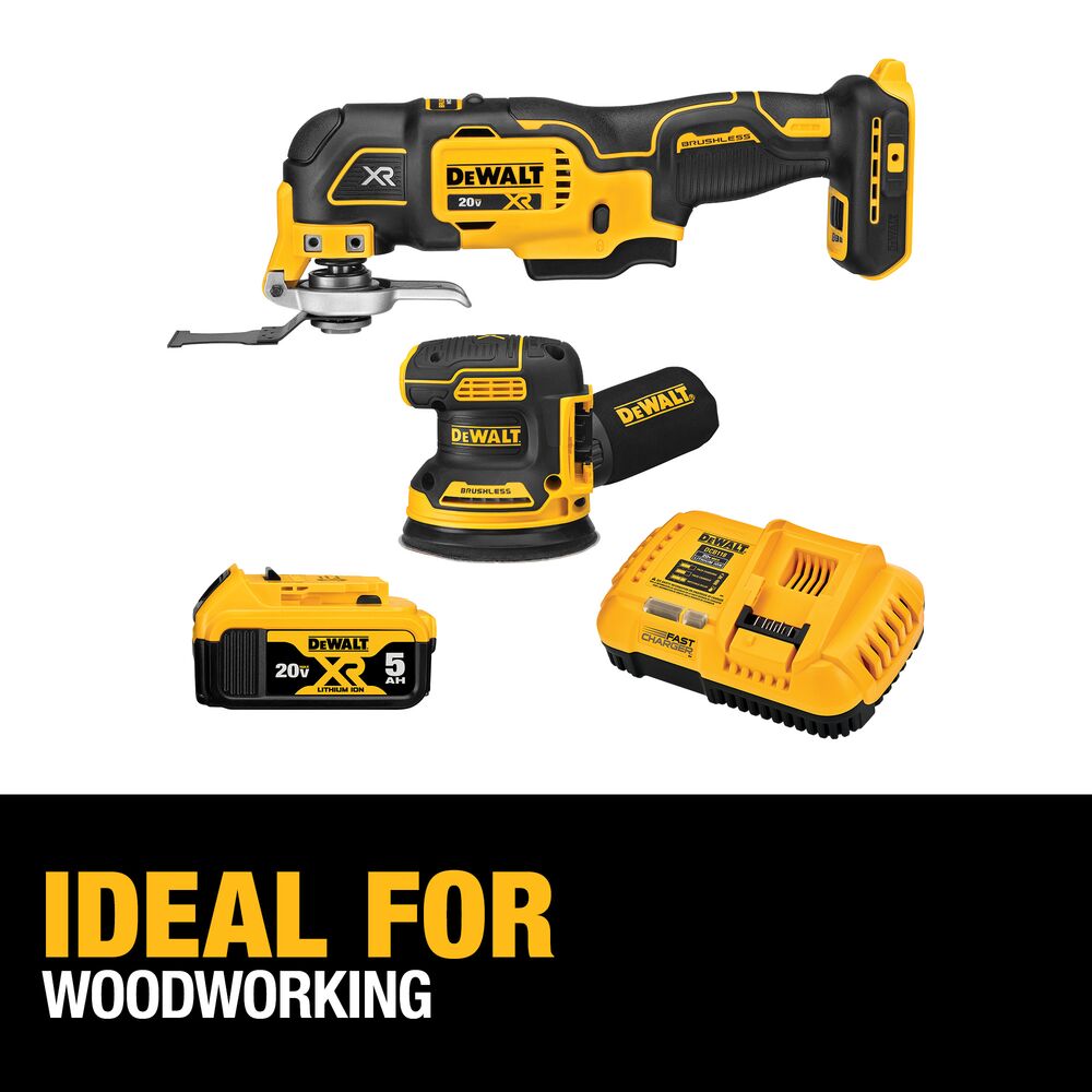 DeWalt DCK202P1 20V MAX XR Sander & Multi-Tool, Woodworking Kit, 2-Tool