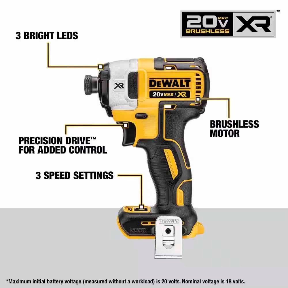DeWalt DCK249M2 20V MAX XR Brushless 2 Tool Combo Kit with (2) 4.0Ah Batteries and Charger
