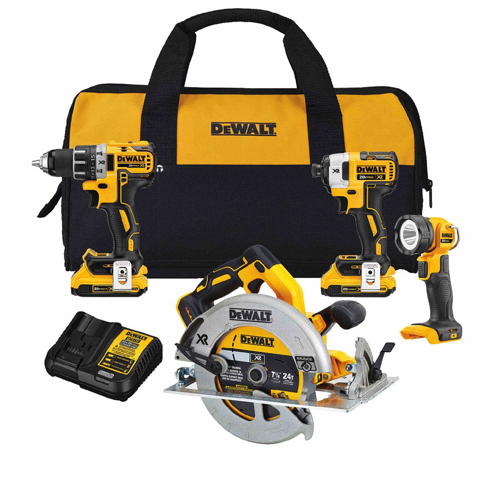 DeWalt DCK483D2 20V MAX XR Brushless Compact 4-Tool Combo Kit