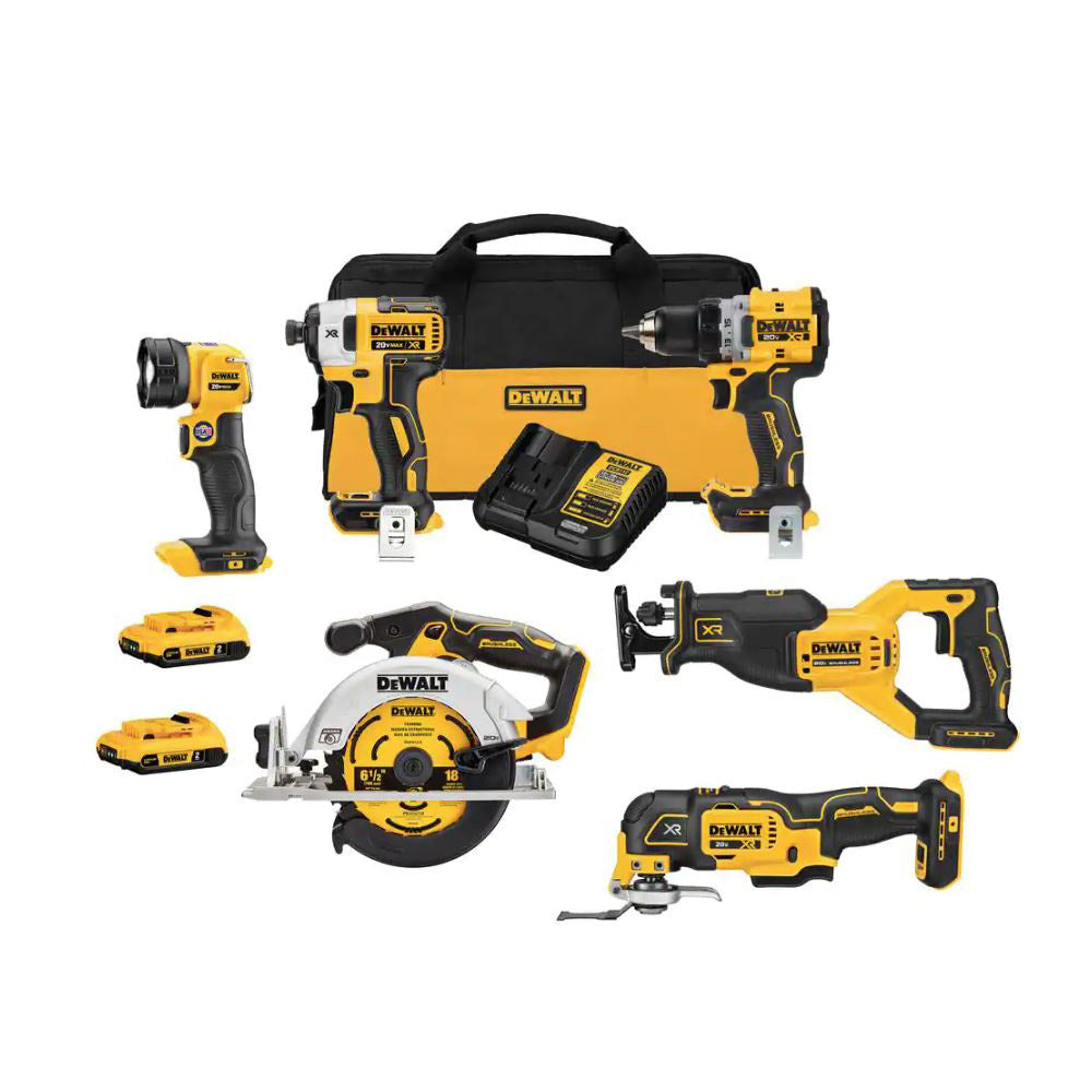 DeWalt DCK648D2 20V Brushless Cordless Combo Kit (6-Tool) with (2) 2.0 mAh Batteries and Charger