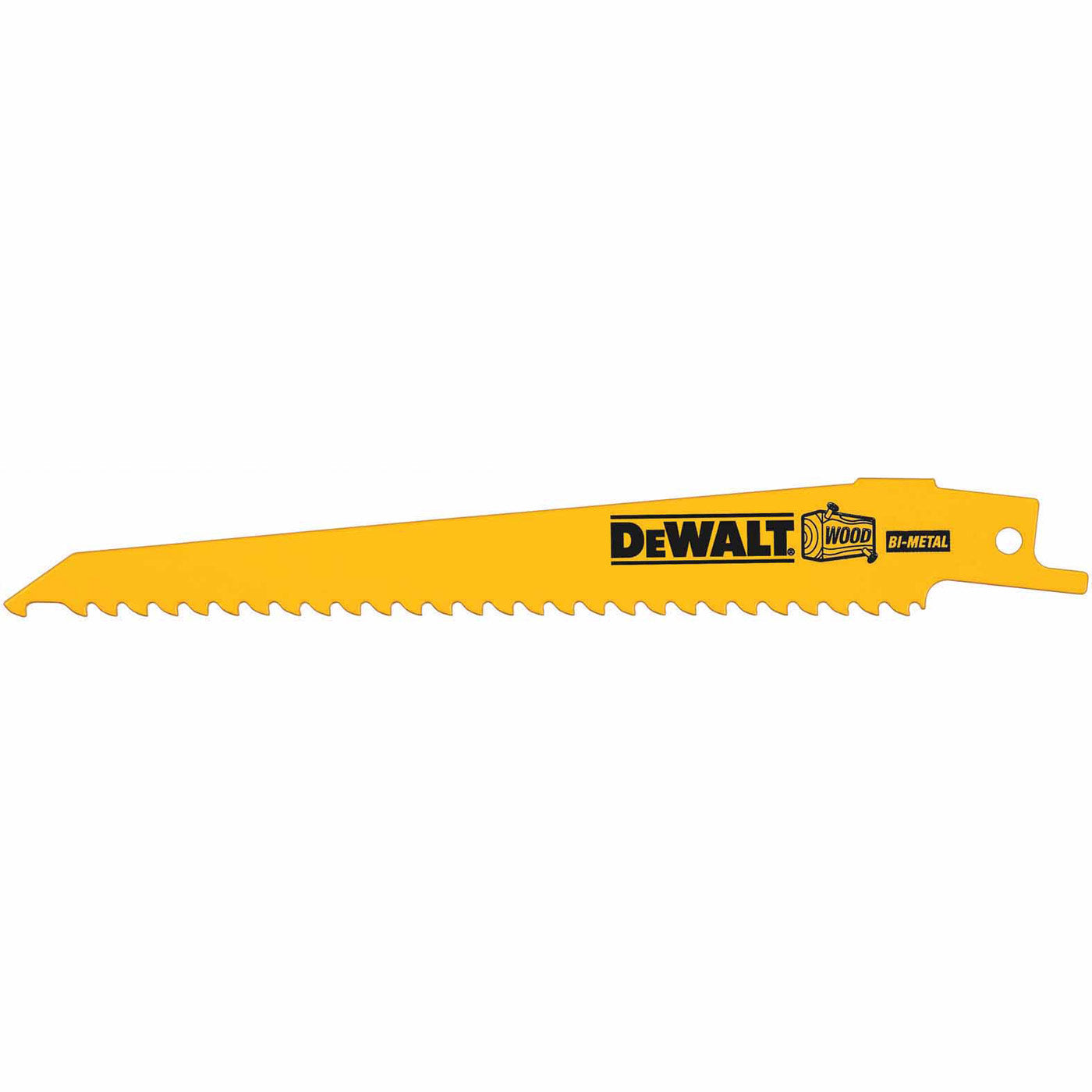 DeWalt DW4801 6" 3 TPI Taper Back Bi-Metal Reciprocating Blade for Fast Wood Cut (5 pack)