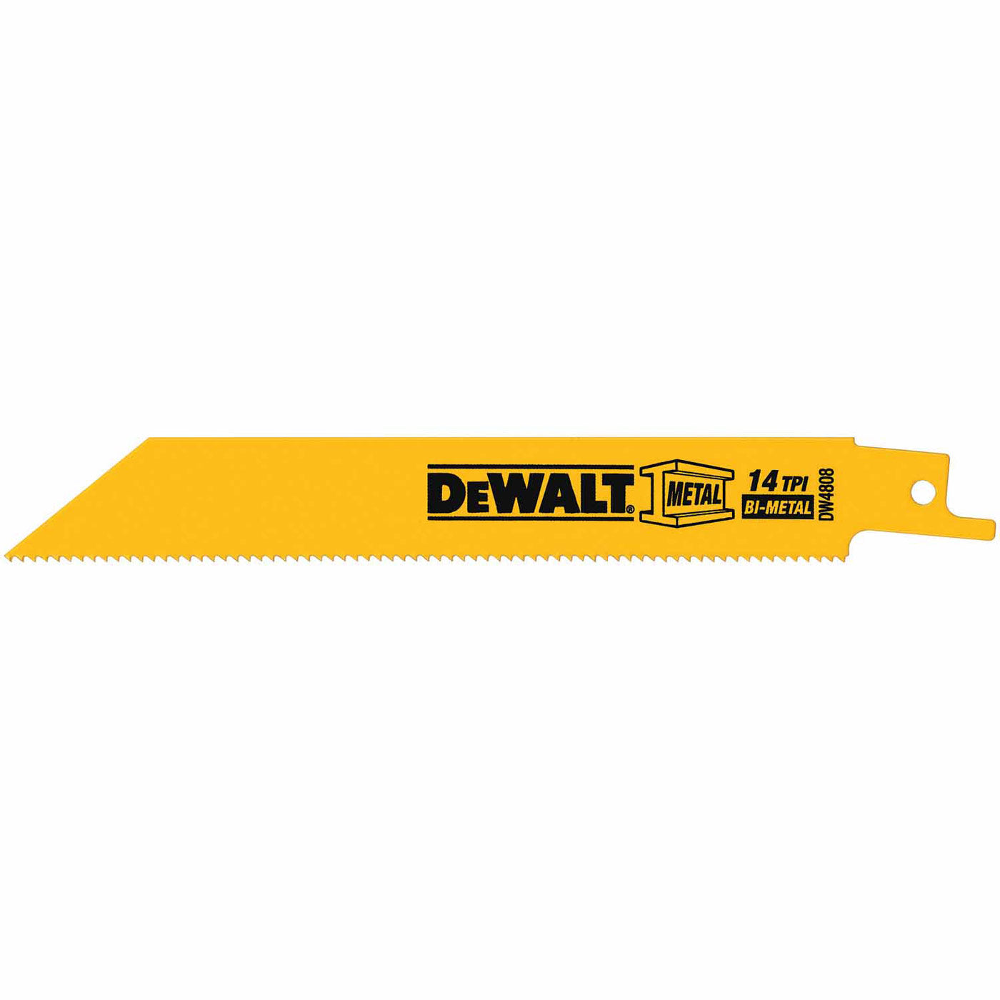 DeWalt DW4808 6" 14 TPI Straight Back Bi-Metal Reciprocating Saw Blade, Metal Cutting(5 Pack)