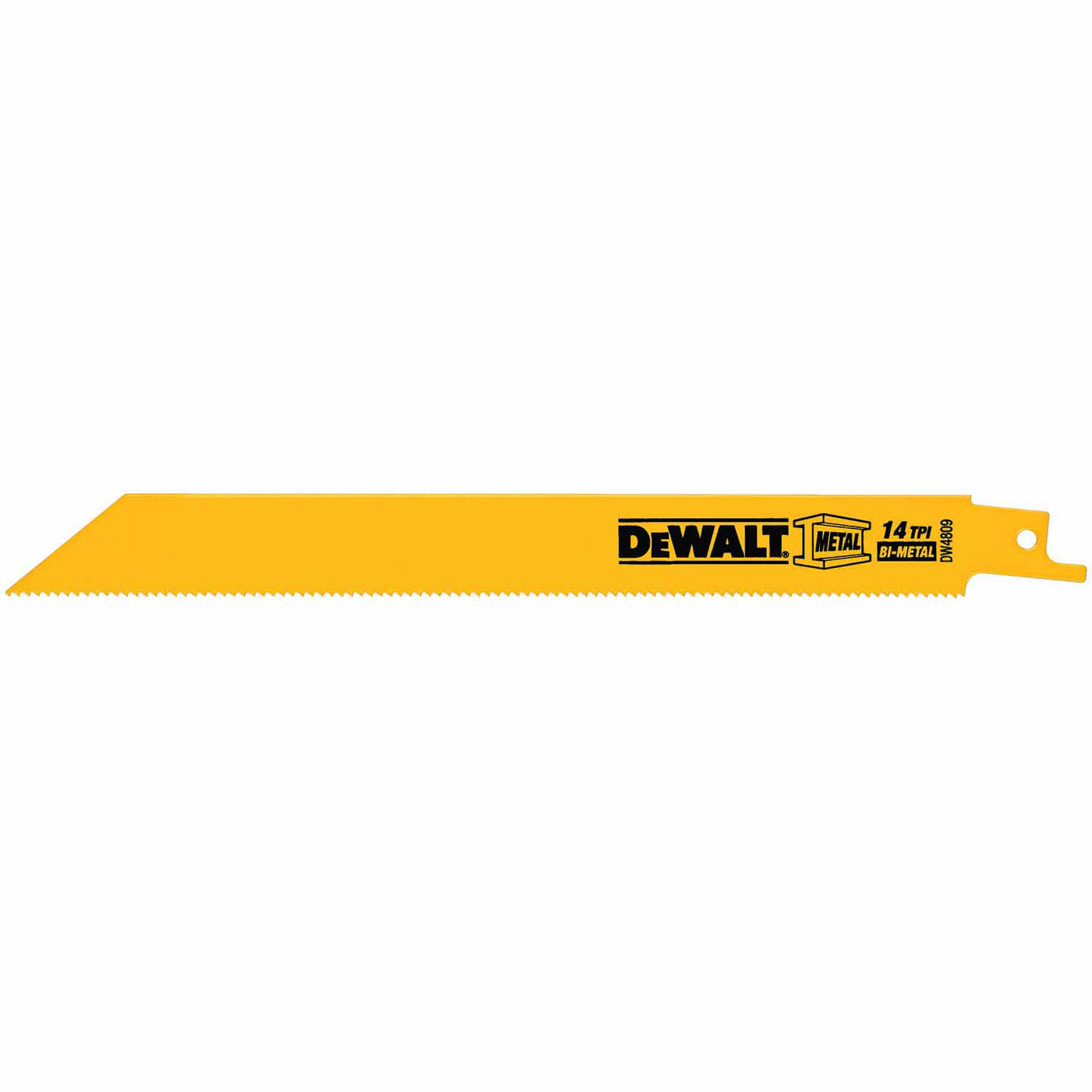 DeWalt DW4809 9" 14 TPI Straight Back Bi-Metal Reciprocating Saw Blade, Metal Cutting(5 Pack)