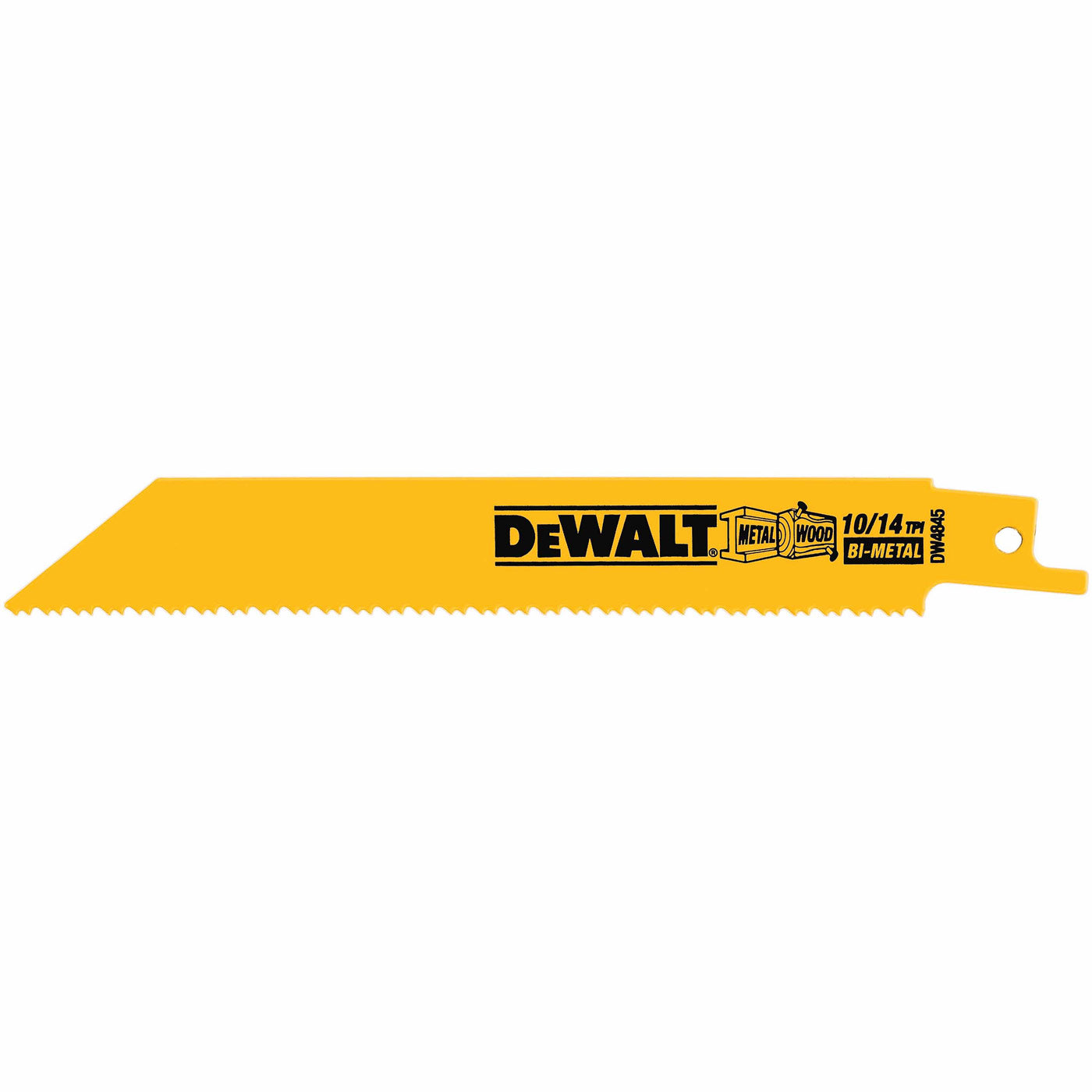 DeWalt DW4845 6" 10/14 TPI Straight Back Bi-Metal Reciprocating Saw Blade (2 Pack)
