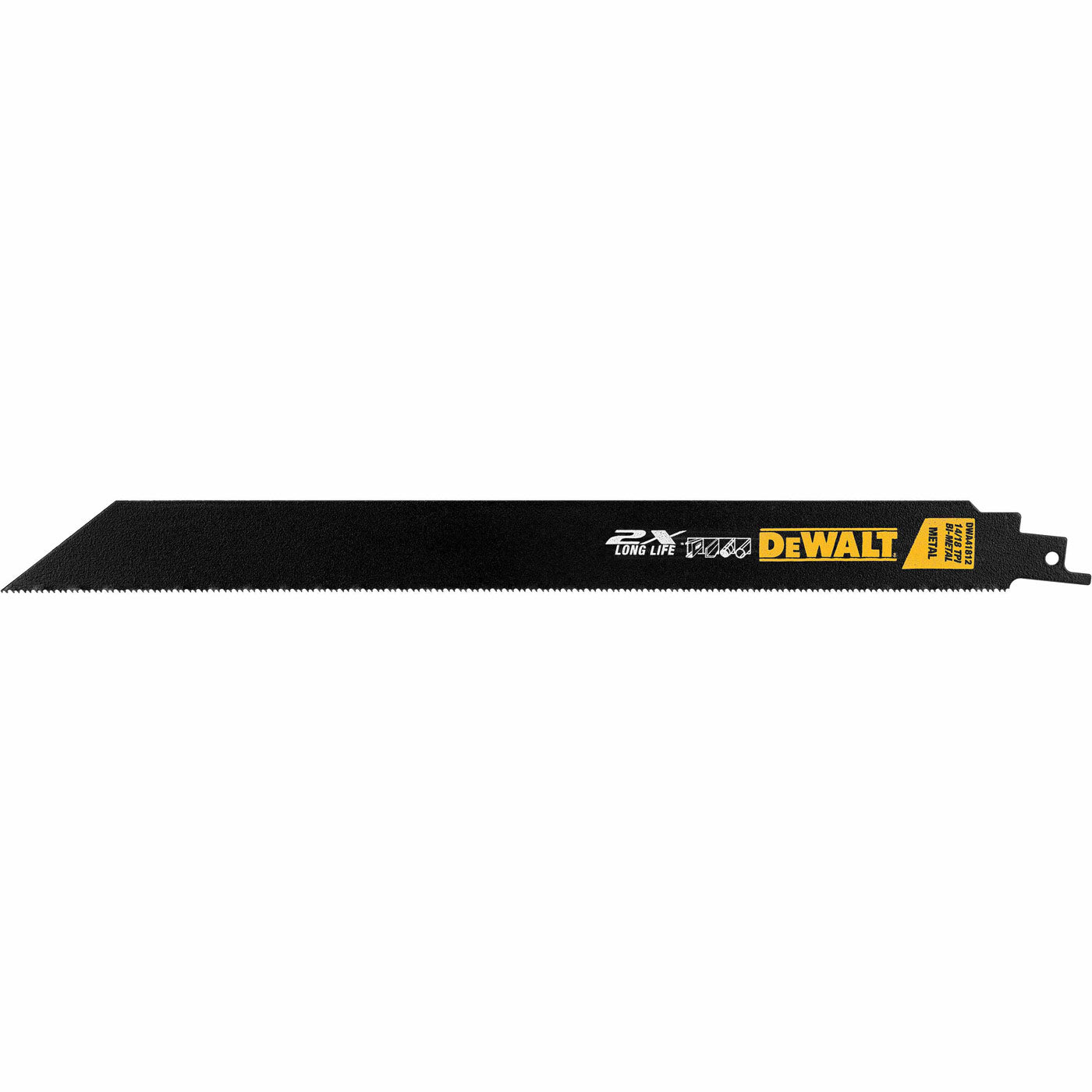 DeWalt DWA41812 12" 2X Premium Metal Cutting Reciprocating Blade (5 pack)