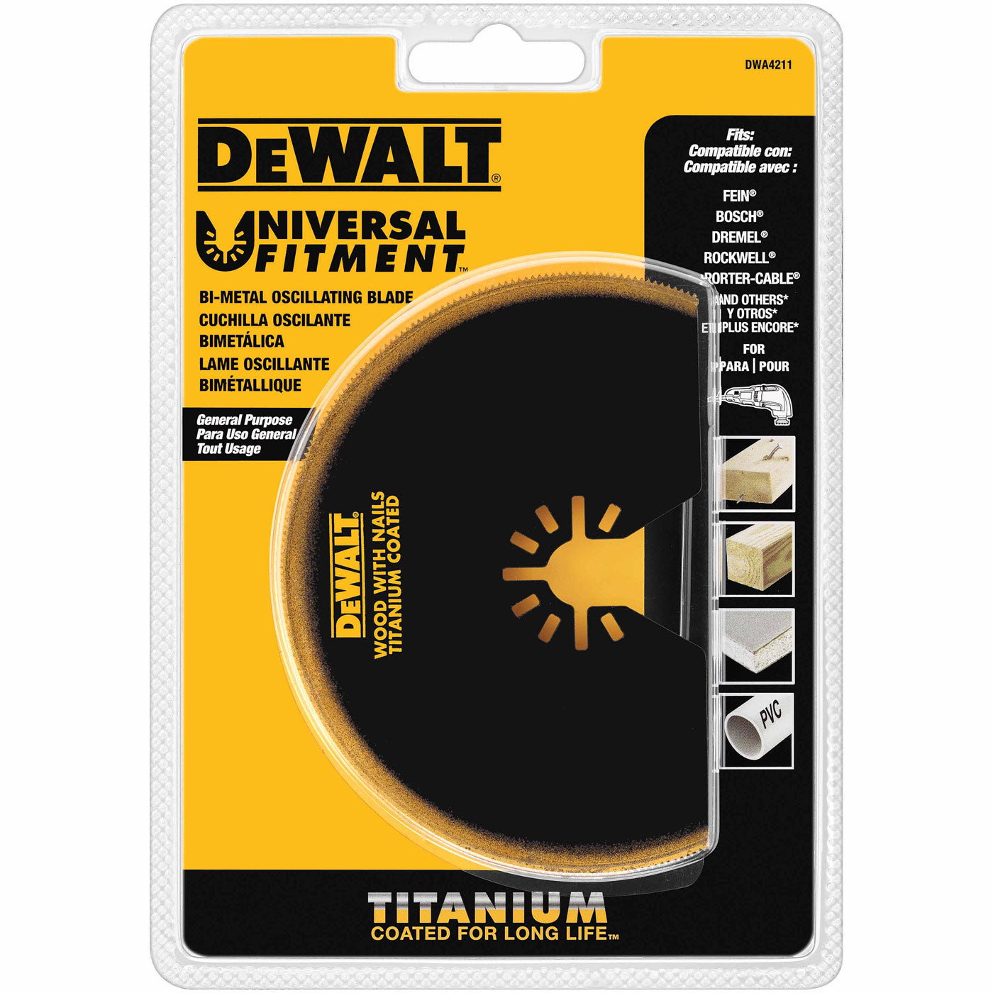DeWalt DWA4211 Oscillating Titanium Semicircle Blade
