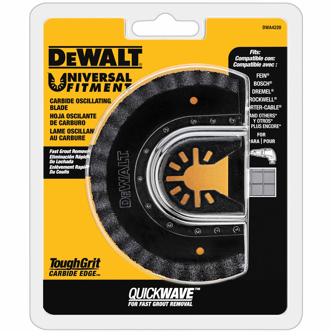 DeWalt DWA4220 Oscillating Fastcut Carbide Grout Removal Blade