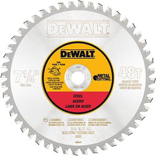 DeWalt DWA7766 7-1/4" 48T Ferrous Metal Cut Blade 5/8" Arbor
