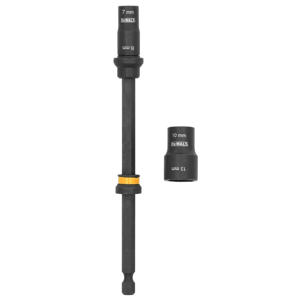 DeWalt DWADENDEXT-2MM 7mm & 8mm Socket, 10mm & 13mm Socket, with 6" Extension