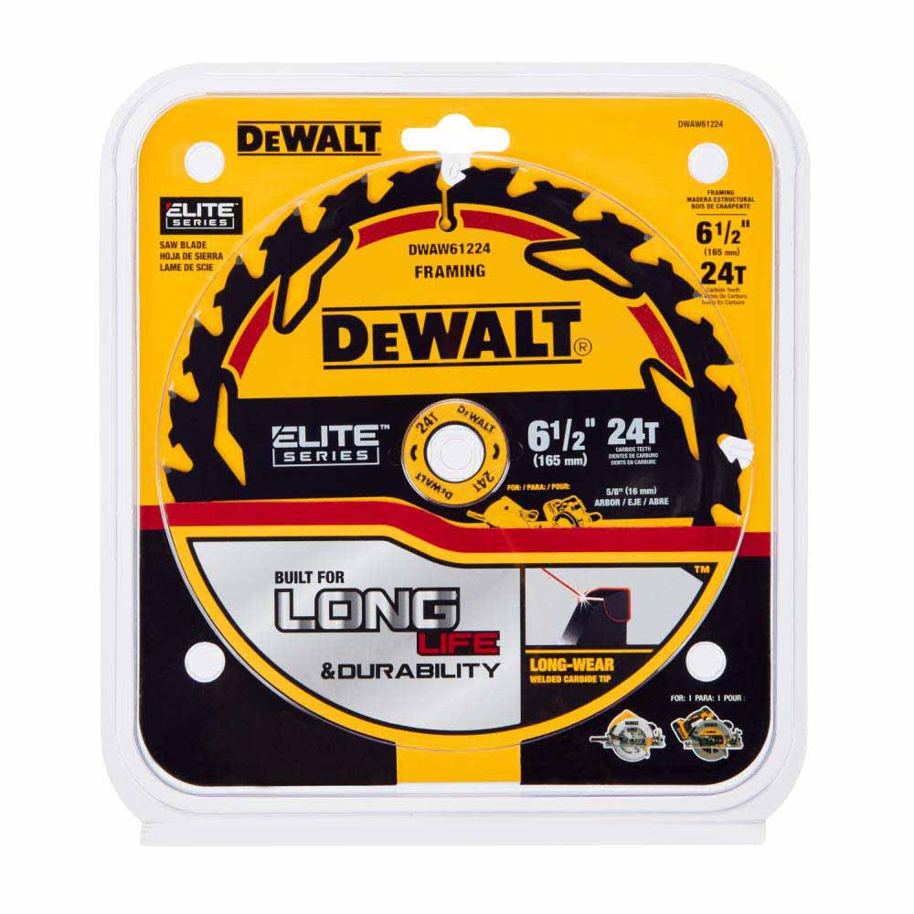 DeWalt DWAW61224 6-1/2" 24T Elite Series Saw Blade