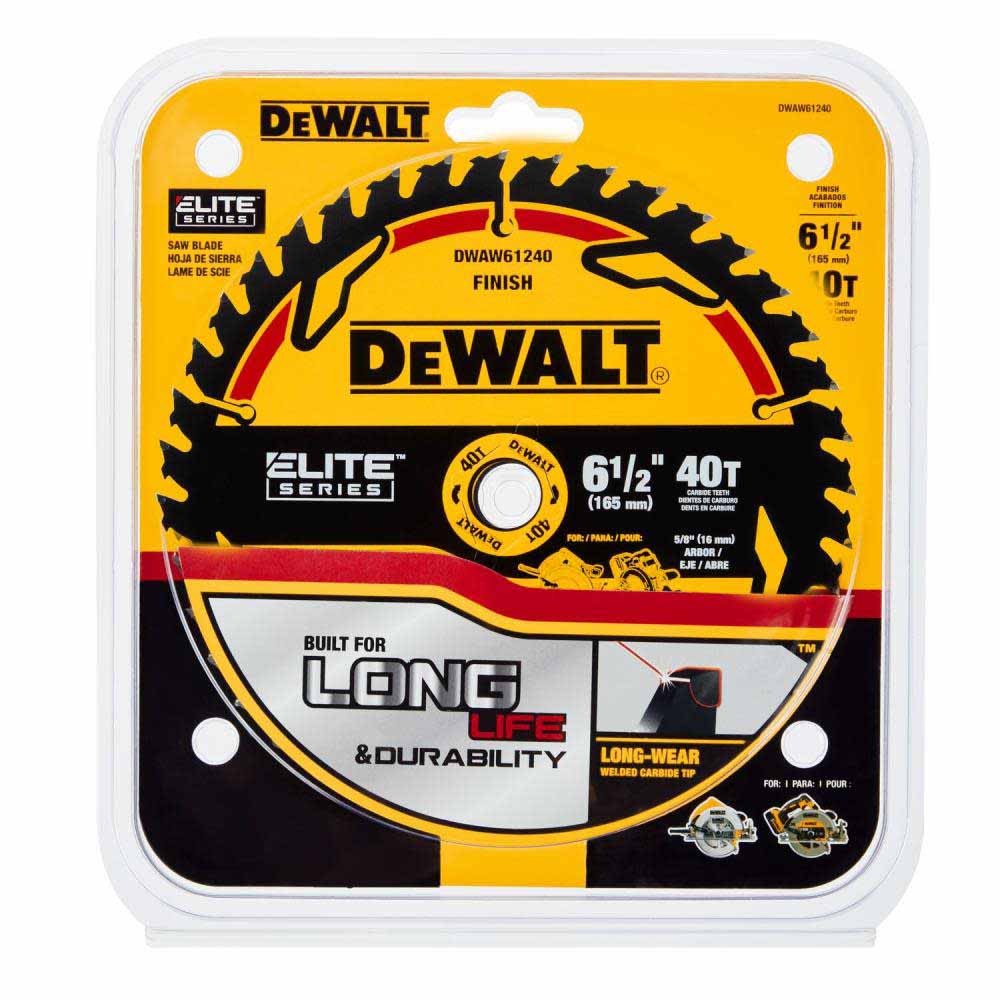 DeWalt DWAW61240 6-1/2" 40T Elite Series Saw Blade